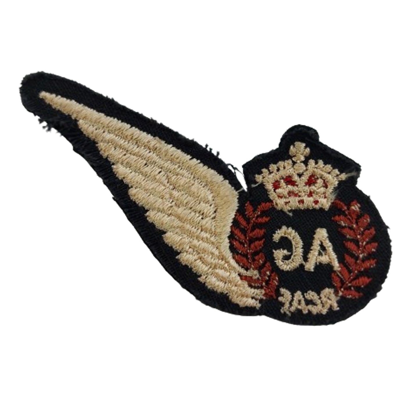 WW2 RCAF Royal Canadian Air Force AG Air Gunner Wing Insignia