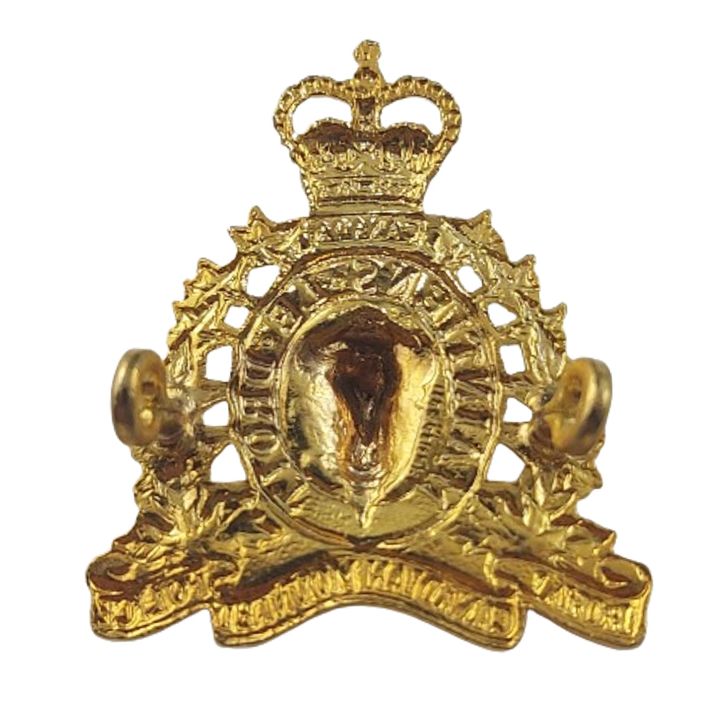 QEII RCMP Royal Canadian Mounted Police Collar Badge