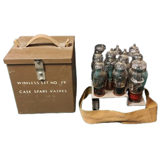 WW2 Canadian 19 Wireless Set Spare Valves Case With Tubes
