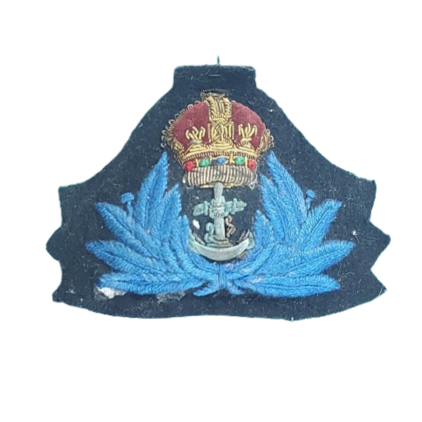 WW2 Canadian WRENS Women's Royal Naval Service Cap Embroidered Badge