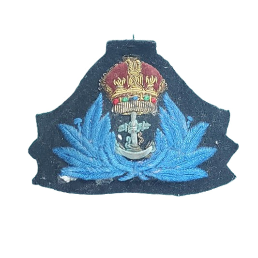 WW2 Canadian WRENS Women's Royal Naval Service Cap Embroidered Badge