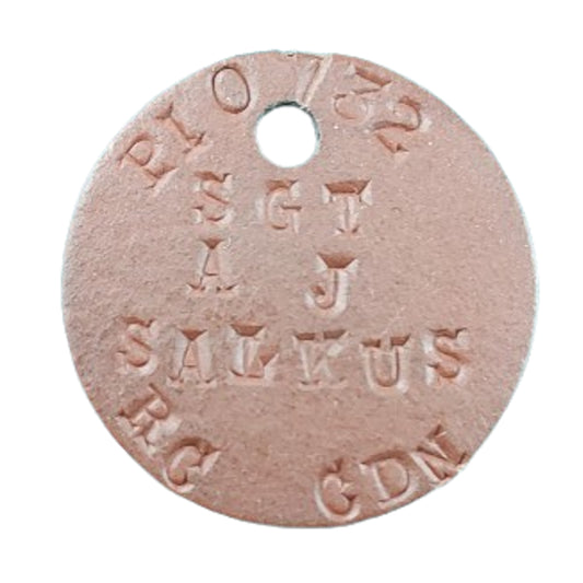 WW2 Canadian ID Tag RCE Corps Of Royal Canadian Engineers