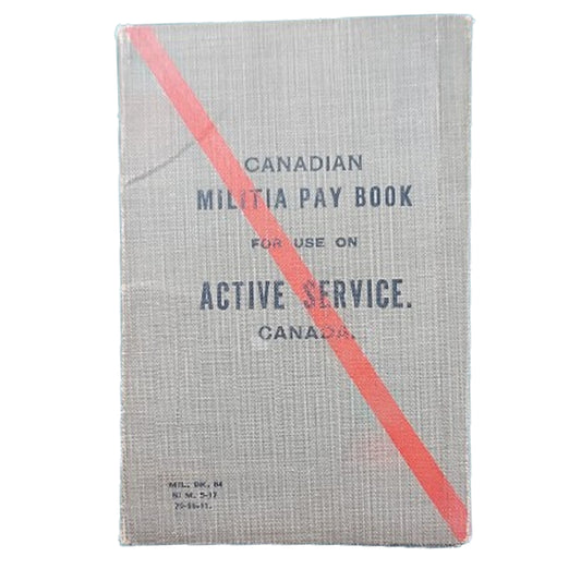 WW1 Canadian Militia Pay Book -Canadian Engineers Officer