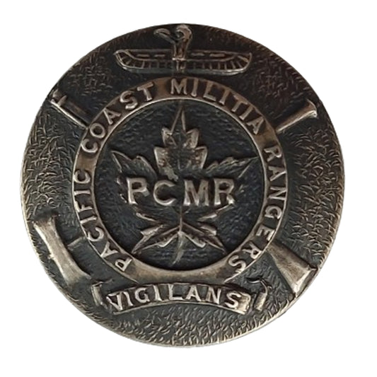 WW2 PCMR Pacific Coast Mountain Rangers Sterling Lapel Badge