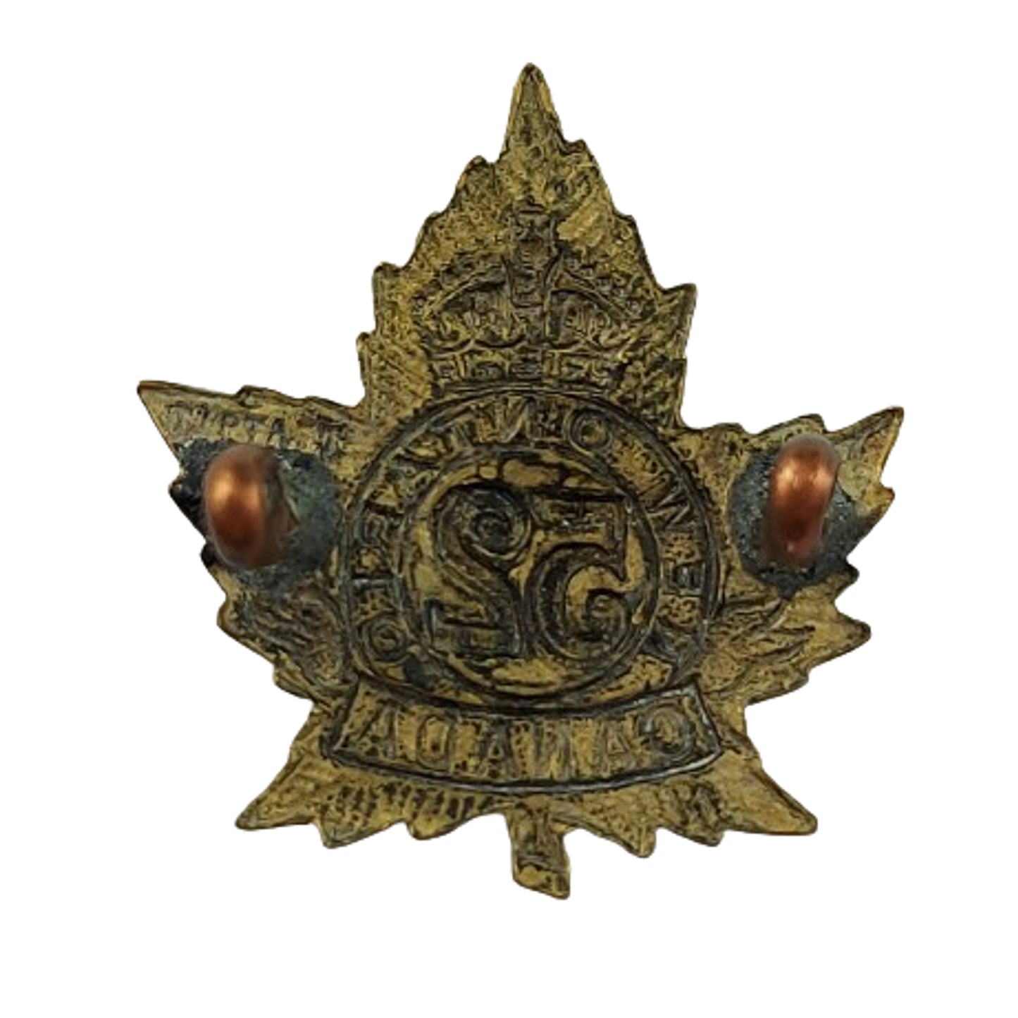 WW1 CEF Canadian 52nd Battalion Collar Badge -Port Arthur Ontario
