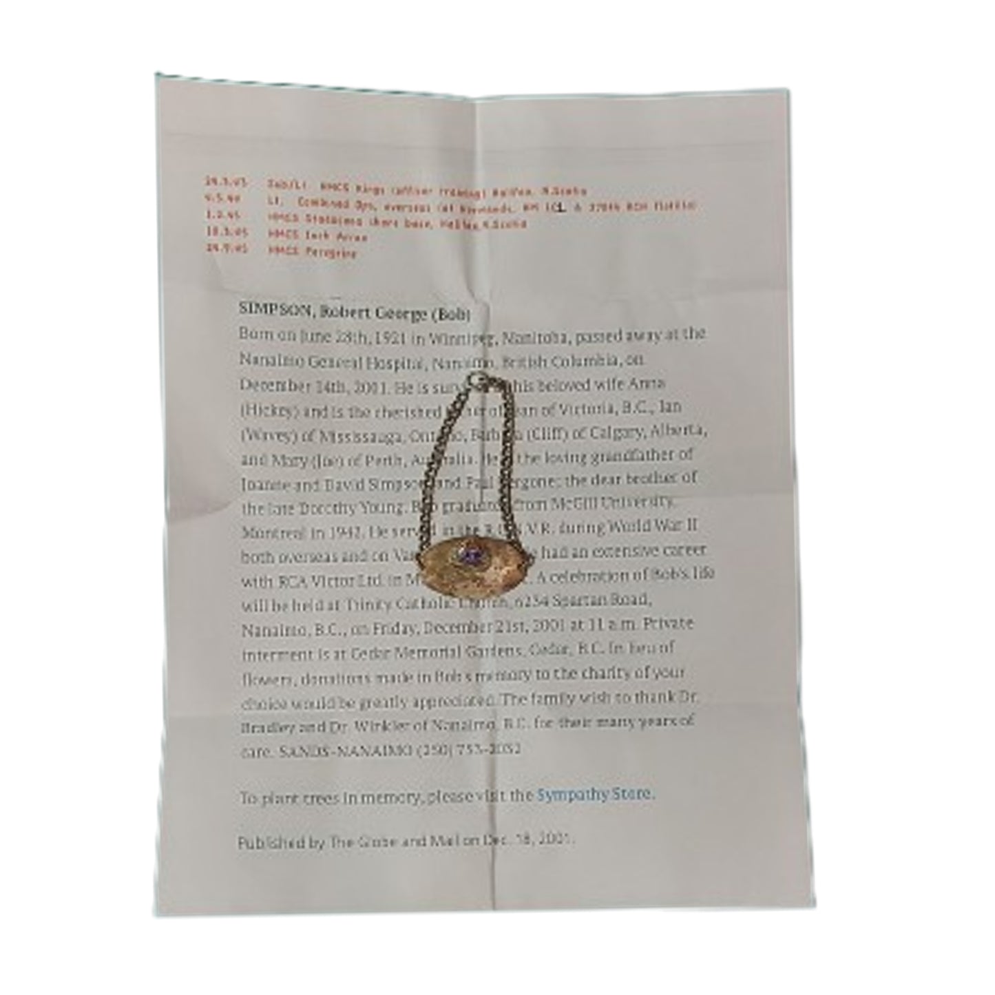 WW2 Canadian RCN Royal Canadian Navy Sterling I.D. Bracelet With Research