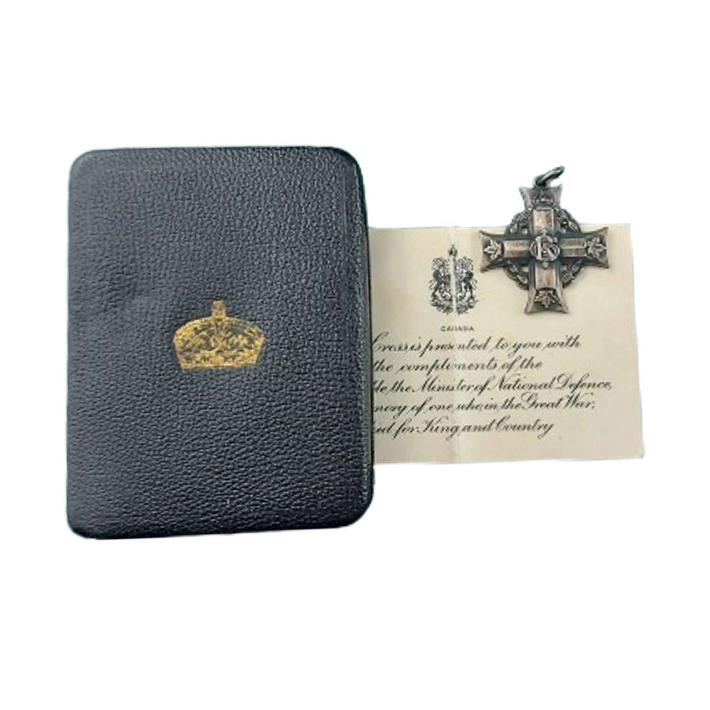 WW1 Canadian Cased Memorial Cross 54th Kootenay Battalion