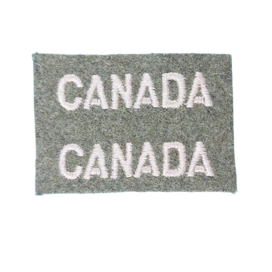 WW2 Canadian CANADA Cloth Shoulder Title Pair