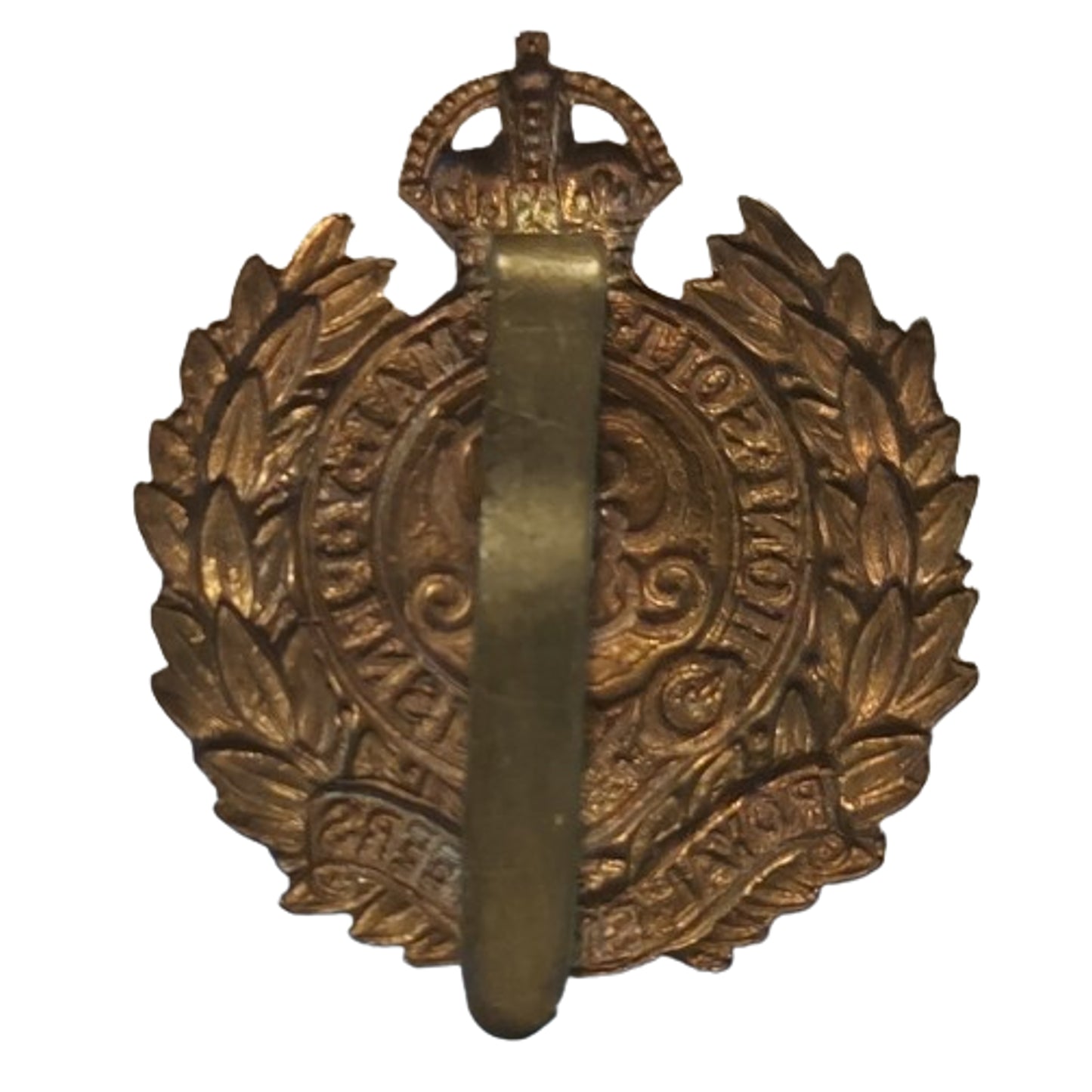 WW1 British RE Royal Engineers 1916 Economy Issue Cap Badge
