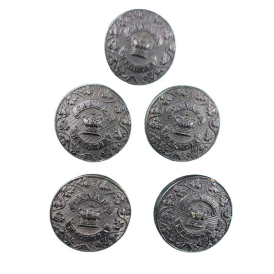 Pre-WW1 Canadian Militia Officer's Composite Uniform Button Set