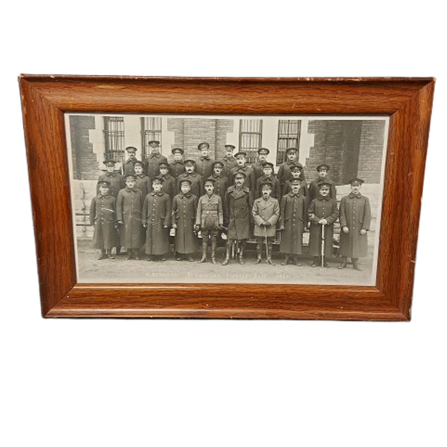 WW1 Canadian Framed Battalion Photograph Albernians 1st Canadian Pioneer Battalion 1915