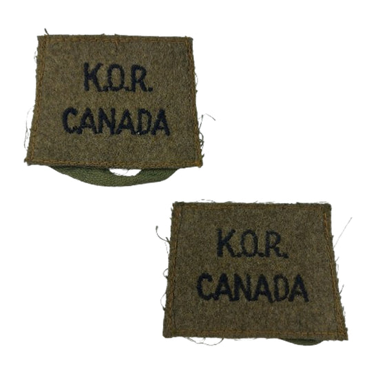 WW2 KOR King's Own Rifles Canada Cloth Slip-On Pair