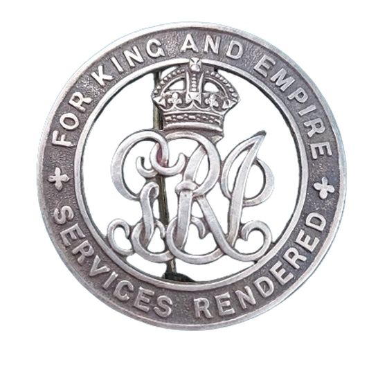 WW1 British BEF Class A Service Badge - For King And Empire Services Rendered -Royal Navy