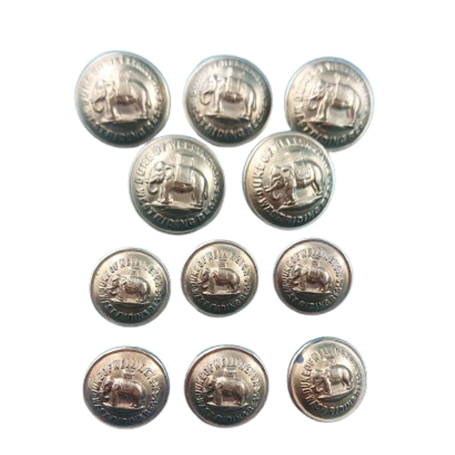 WW2 British Duke Of Wellington's Regiment West Riding Uniform Button Set