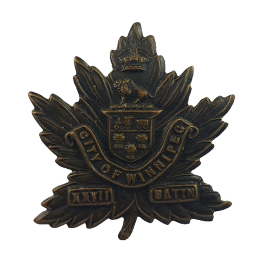 WW1 Canadian CEF 27th Battalion Cap Badge -Winnipeg Manitoba