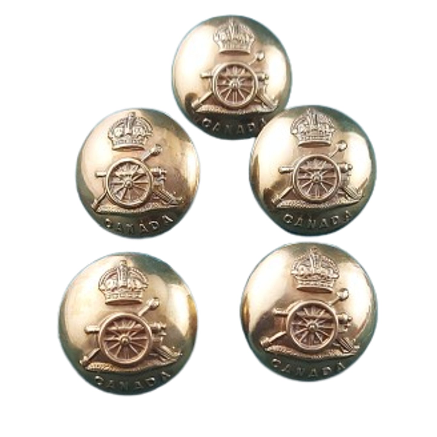 WW2 Canadian RCA Royal Canadian Artillery Uniform Button Set