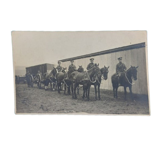 WW1 British Picture Postcard -Horse Train