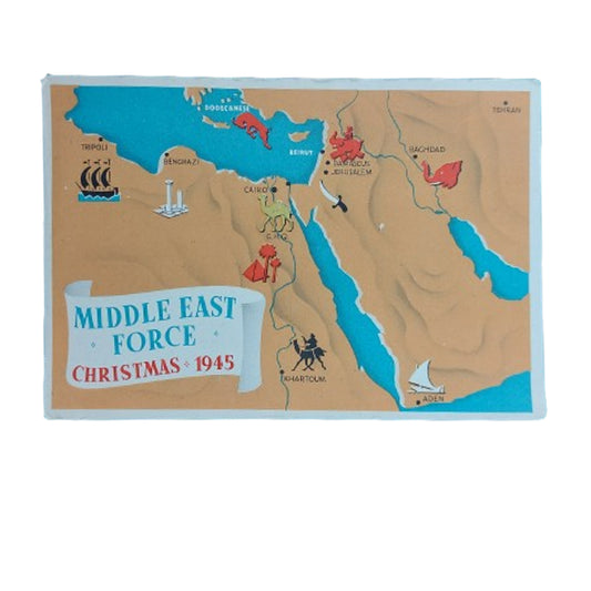 WW2 Middle East Forces 1945 Christmas Card