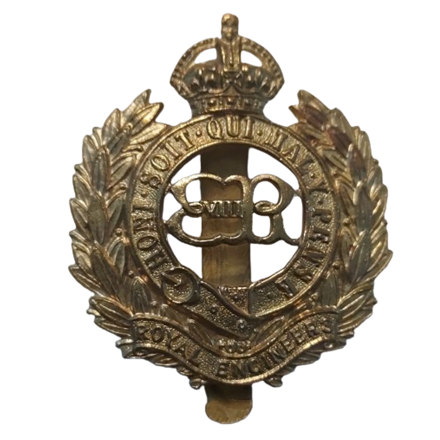 Pre-WW1 British Edward VII RE Royal Engineers Cap Badge