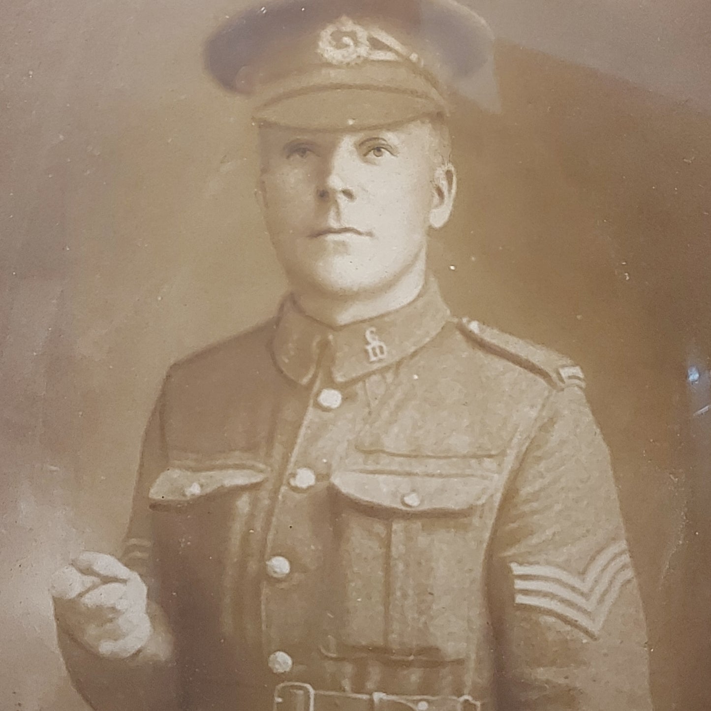 WW1 Canadian Bubble Glass Photograph -10th Battalion Calgary Alberta