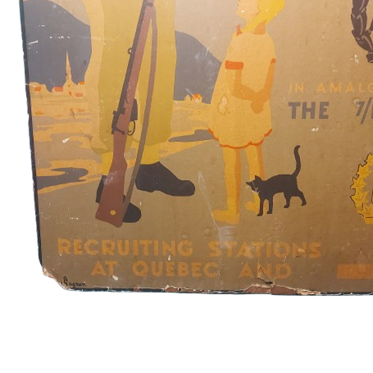 WW2 Royal Rifles Of Canada Recruiting Poster – Canadian Soldier Militaria