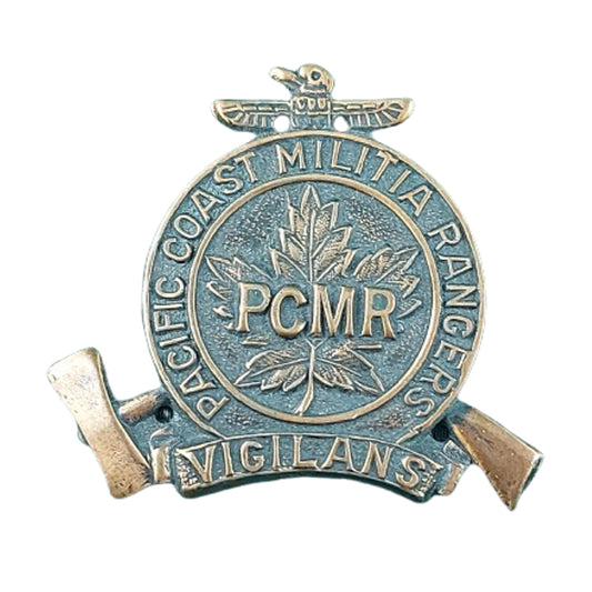 WW2 Canadian PCMR Pacific Coast Mountain Rangers Cap Badge