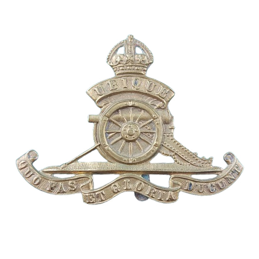 WW1 British BEF RA Royal Artillery Cap Badge