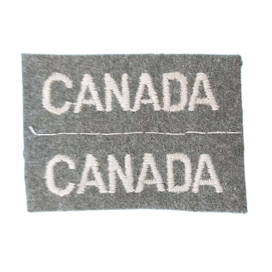 WW2 Canadian CANADA Cloth Shoulder Title Pair