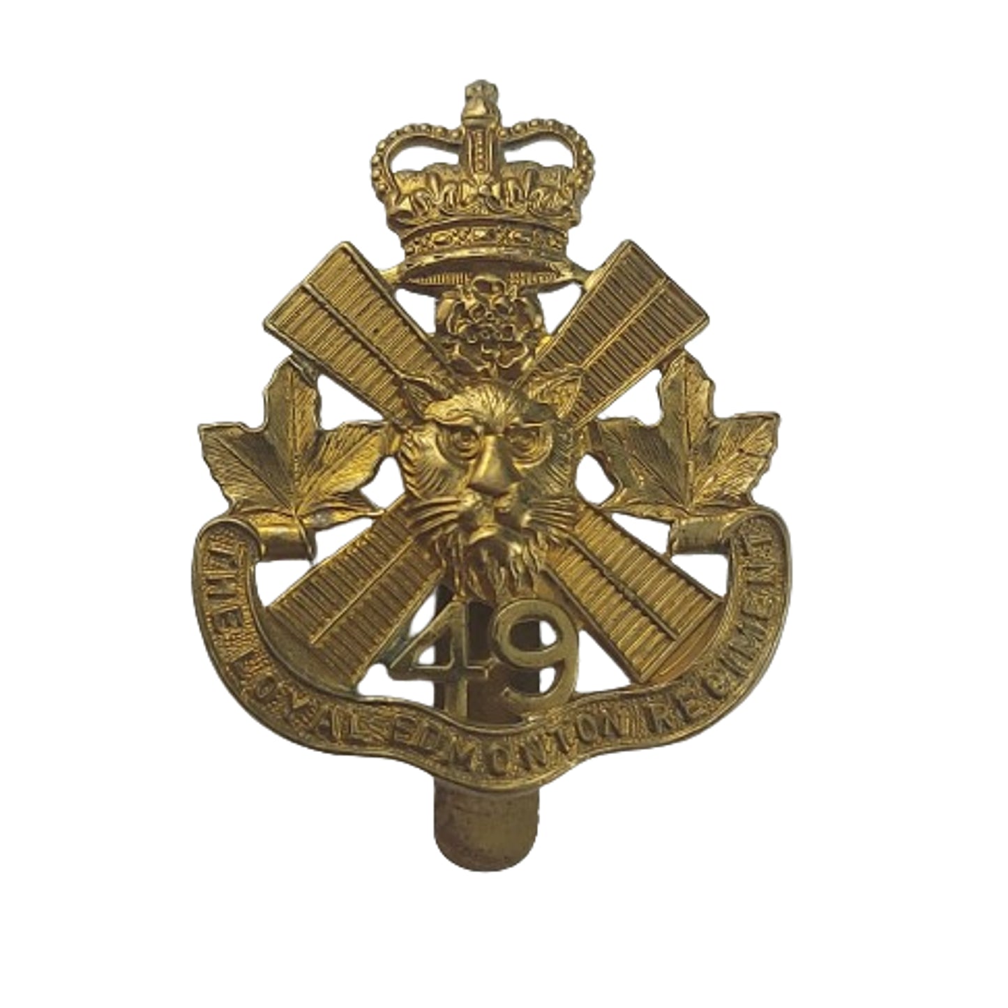 QRII Canadian The 49th Loyal Edmonton Regiment Cap Badge