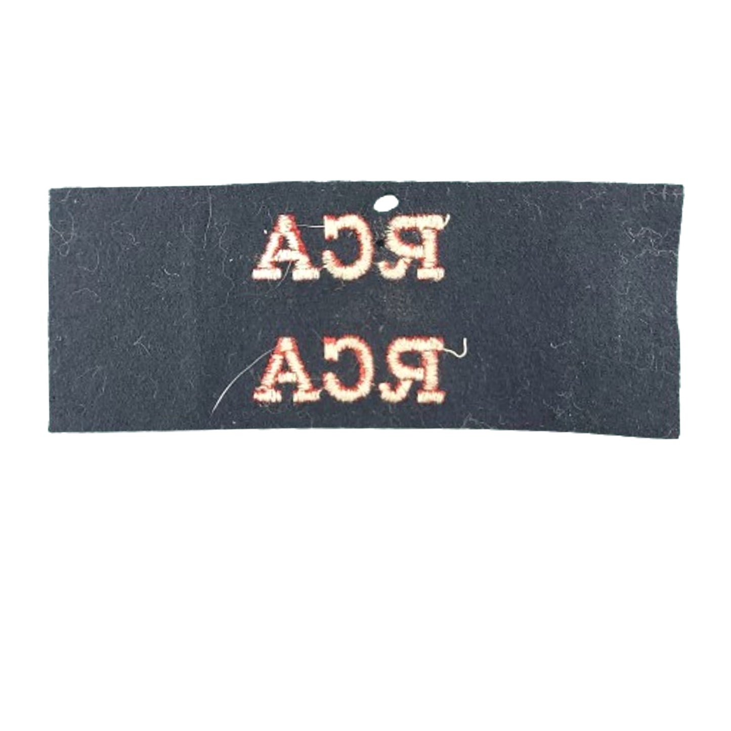 WW2 RCA Royal Canadian Artillery Cloth Shoulder Title / Slip-On Pair