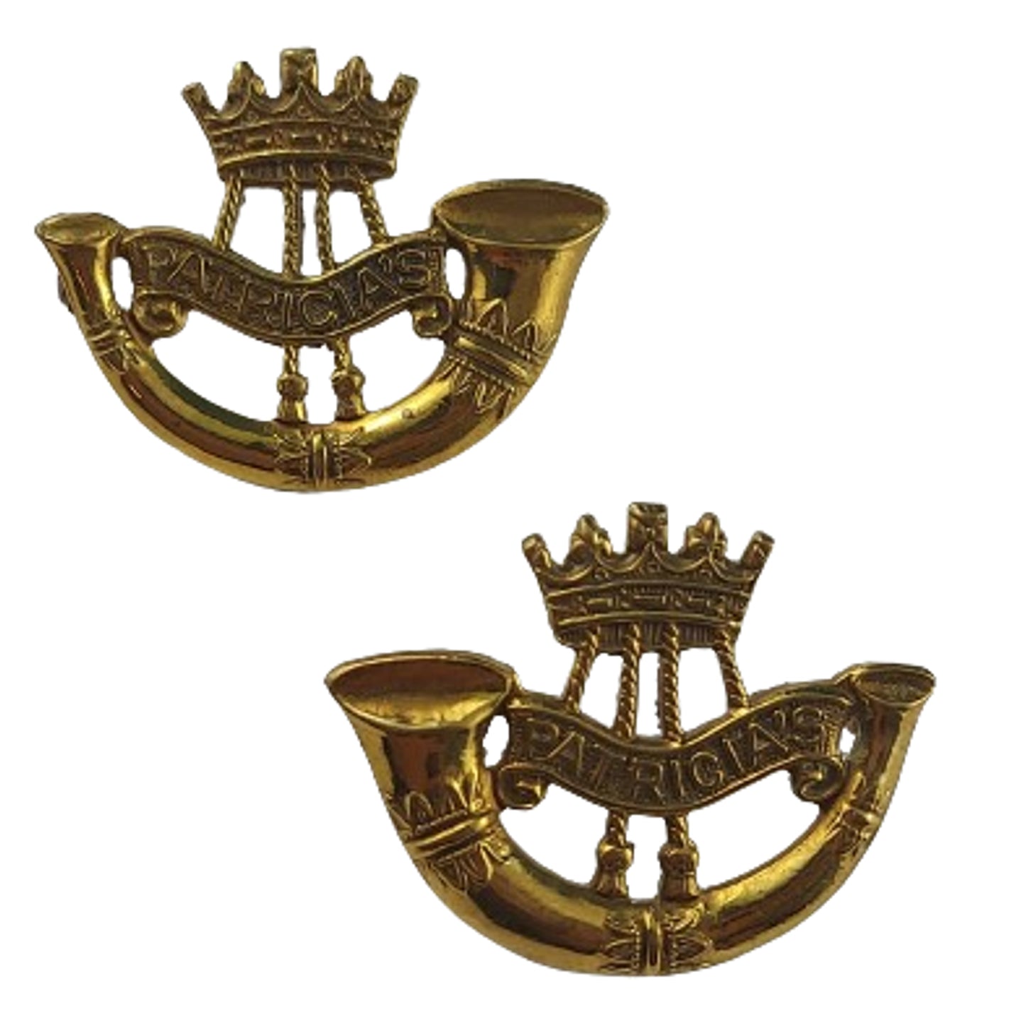 QEII PPCLI Canadian Princess Patricias Light Infantry Collar Badge Pair