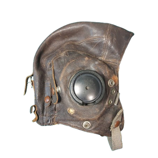 WW2 RCAF Royal Canadian Air Force Type C 2nd Pattern Leather Flight Helmet