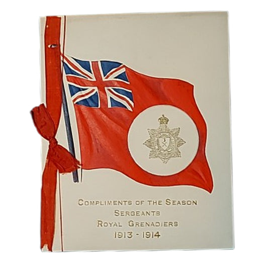 Pre-WW1 Canadian Royal Grenadiers Christmas And New Years Card 1913-1914