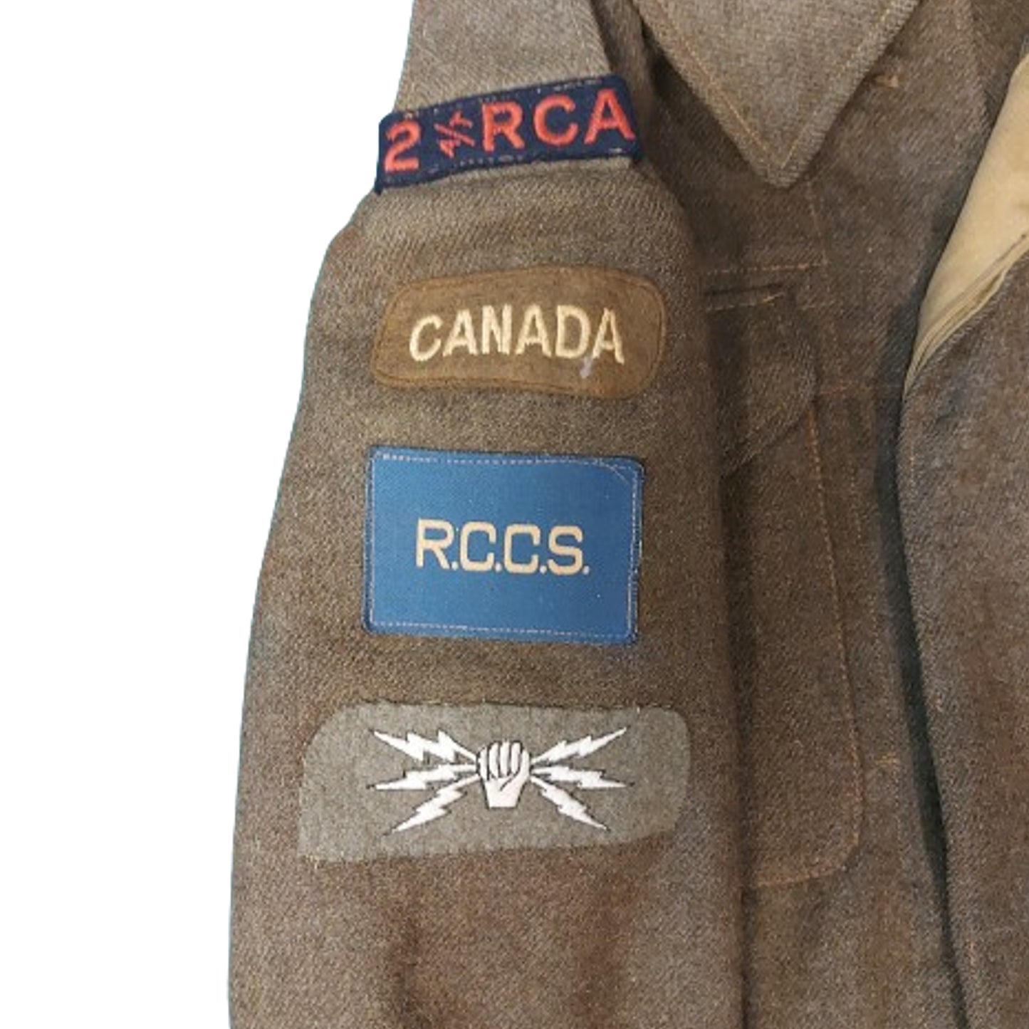 WW2 Canadian BD Battle Dress Tunic -2 A/T RCA RCCS Royal Canadian Corps Of Signals