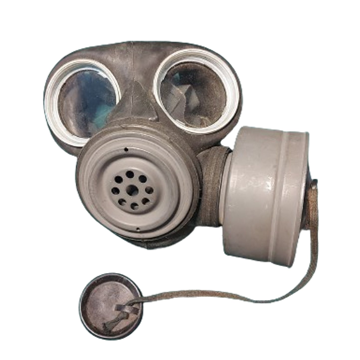 WW2 Canadian Number 4 Mk.III Light Anti-Gas Respirator In Carrier With Eye Shields