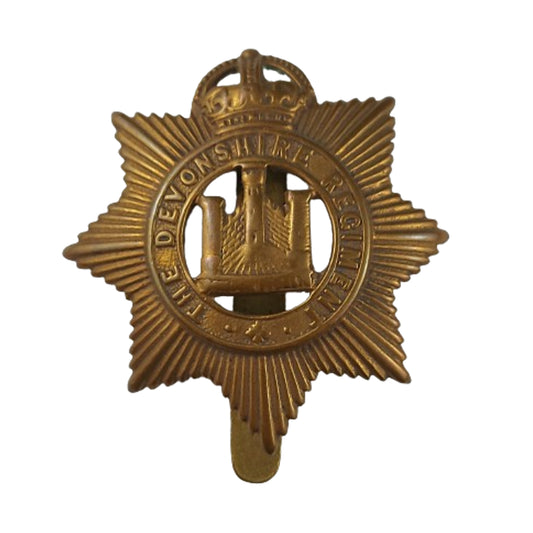 WW2 British Devon Regiment Cap Badge -Brass