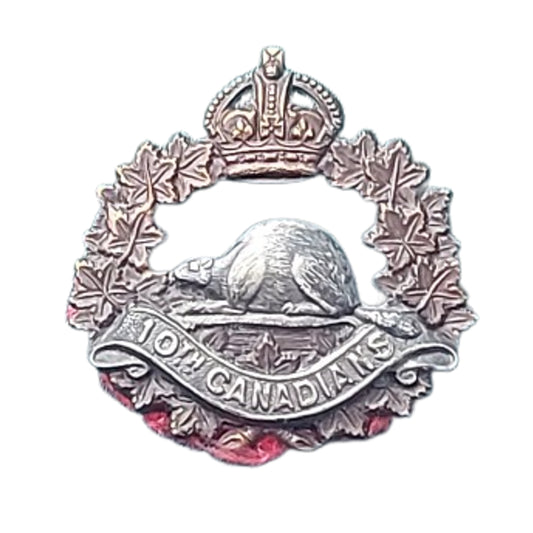 WW1 Canadian 10th Battalion Officers Collar Badge Sweetheart