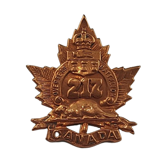 WW1 Canadian 217th Battalion Collar Badge Moosomin, Saskatchewan