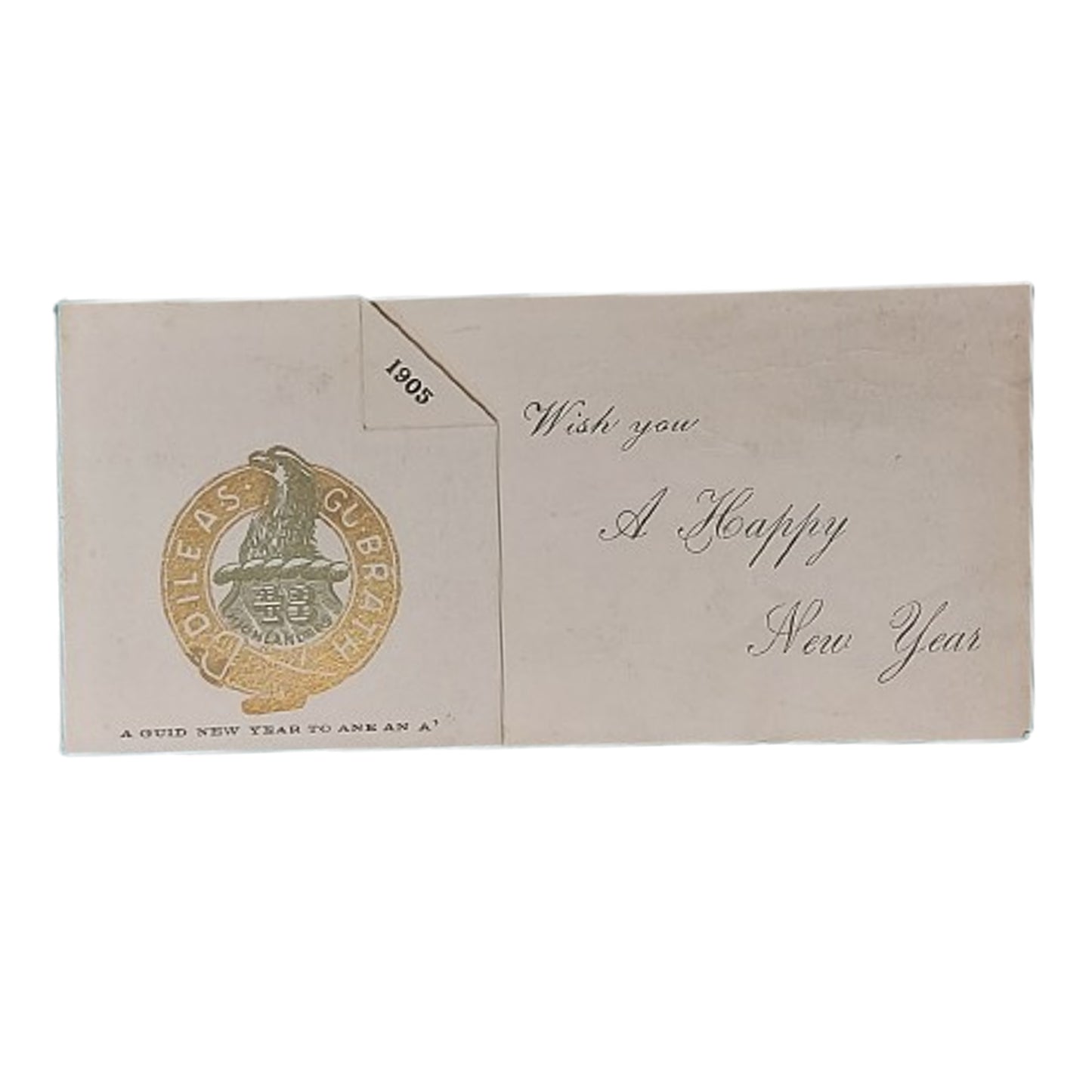 Pre-WW1 Canadian 48th Highlanders Happy New Years Card 1905