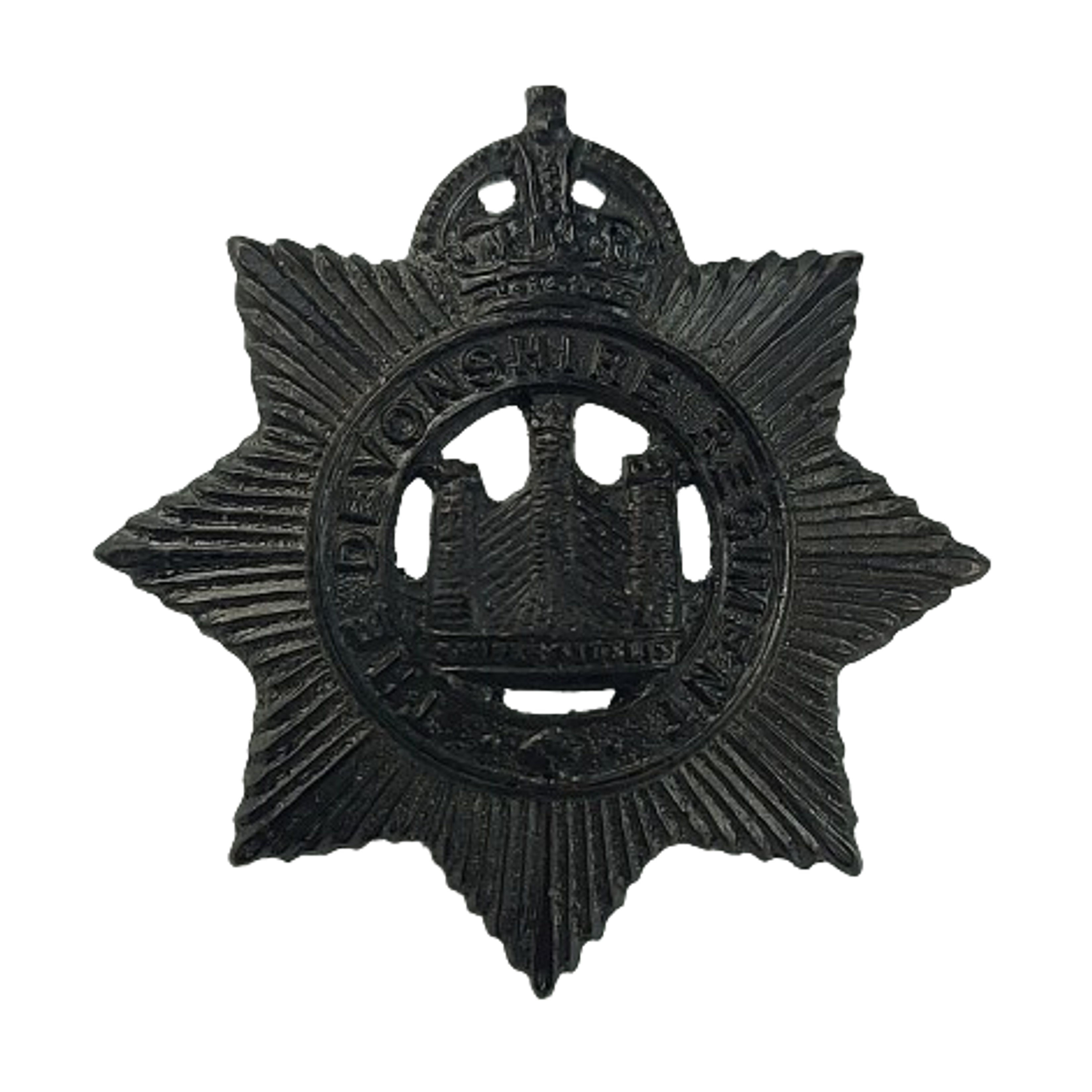 WW1 British Devonshire Regiment Cap Badge -Blackened Finish – Canadian ...