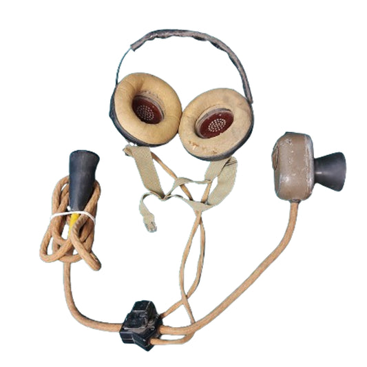 WW2 Canadian Wireless 19 Radio Set Headset And Chest Microphone