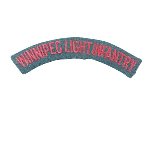 WW2 Canadian WLI Winnipeg Light Infantry Cloth Shoulder Title