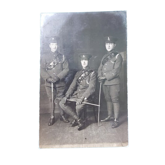 WW1 British Picture Post Card - 3 British Soldiers