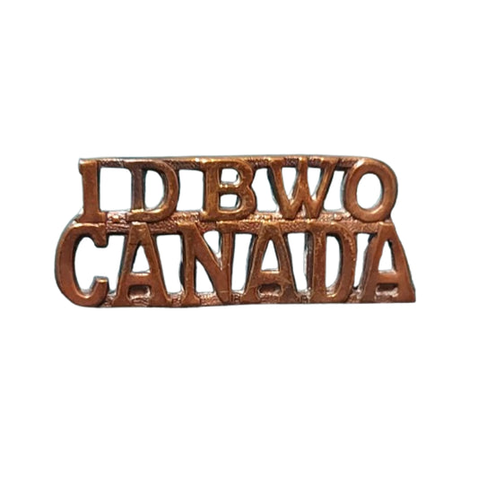 WW1 Canadian CEF 1st Depot Battalion Western Ontario Metal Shoulder Title