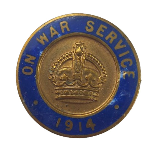 WW1 On War Service 1914 Munition Workers Badge