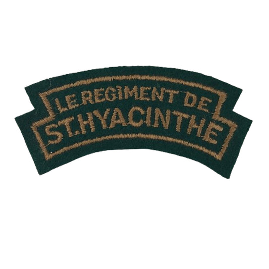 WW2 Canadian Le Regiment Se St. Hyacinthe Shoulder Title