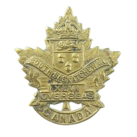 WW1 Canadian 46th Battalion Collar Badge -South Saskatchewan