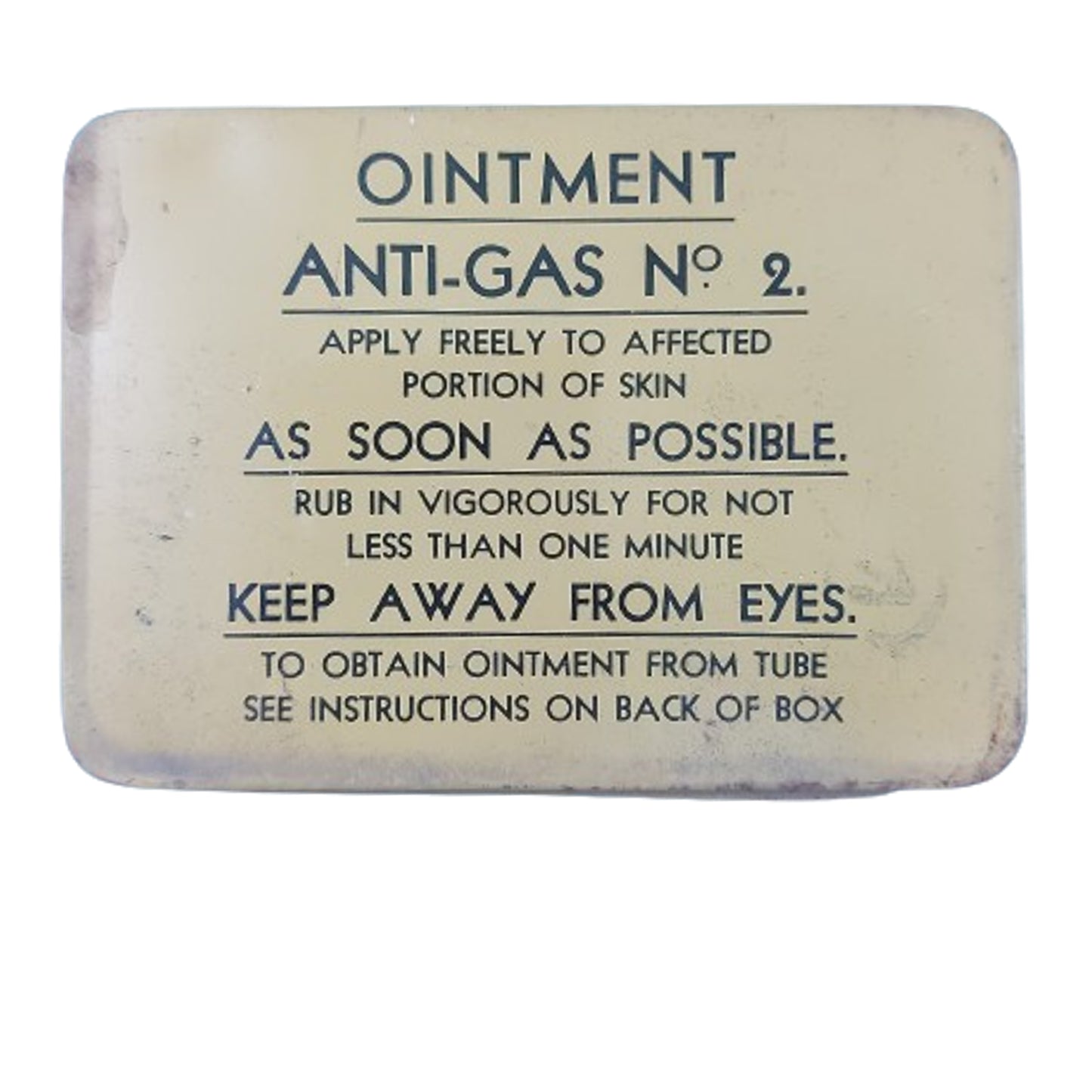 WW2 Canadian Anti-Gas Ointment No.2 Tin With Contents 1940