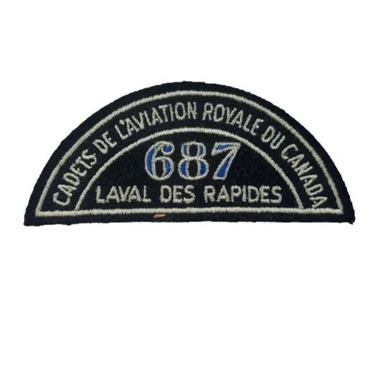 French Royal Canadian Air Cadets 687 Laval Des Rapides Squadron Shoulder Title