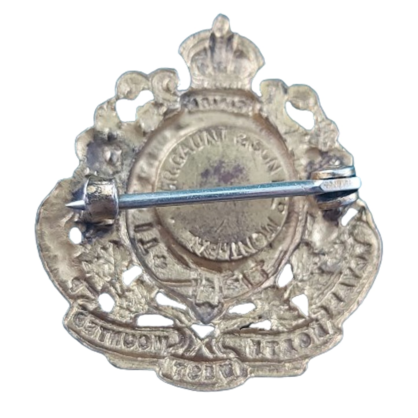 Pre-WW1 RNWMP Royal North West Mounted Police Collar Badge -J.R. Gaunt